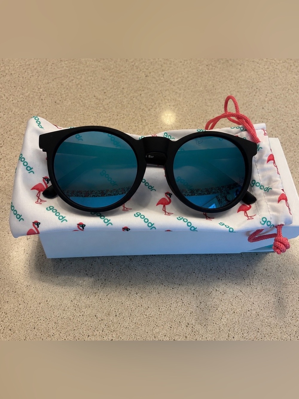 Black Frame Blue Lens Sunglasses